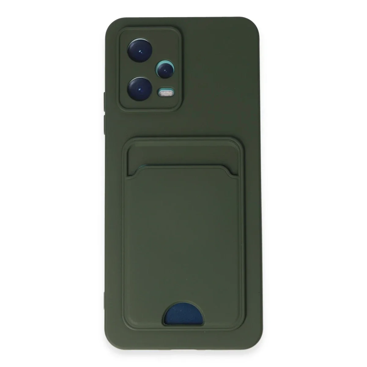 Xiaomi Poco X5 5G Kılıf Kelvin Kartvizitli Silikon - Koyu Yeşil