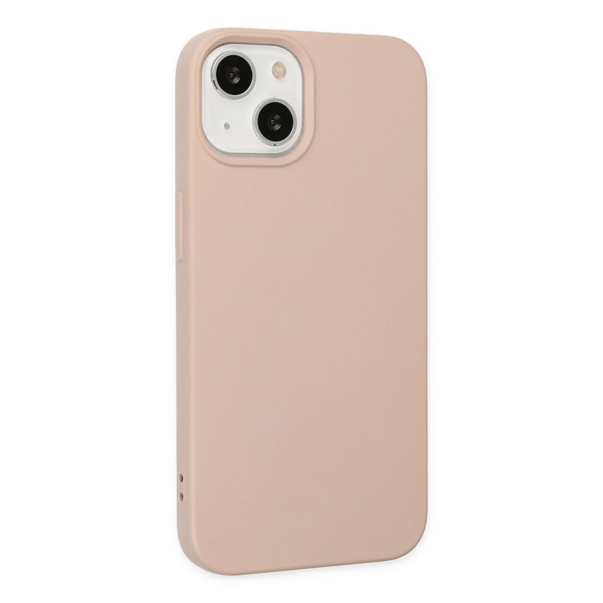 Apple İphone 14 Plus Kılıf Nano İçi Kadife Silikon - Pudra görsel 2