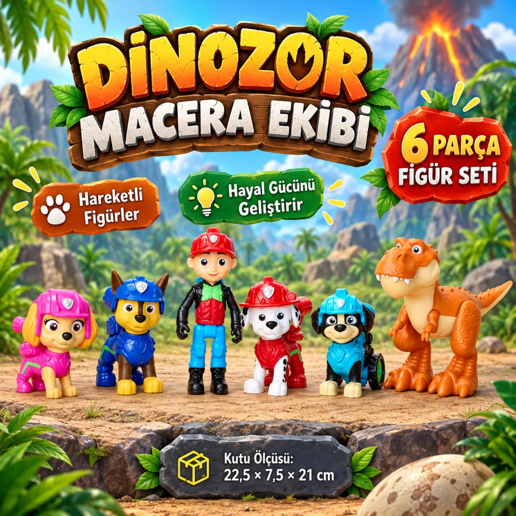 The Dino Movie Dinozor Macera Ekibi Figür Seti görsel 5