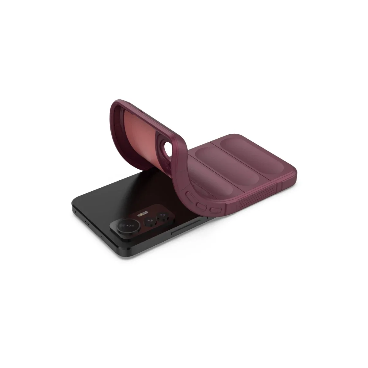 Xiaomi Mi 12 Lite Kılıf Optimum Silikon - Bordo görsel 4