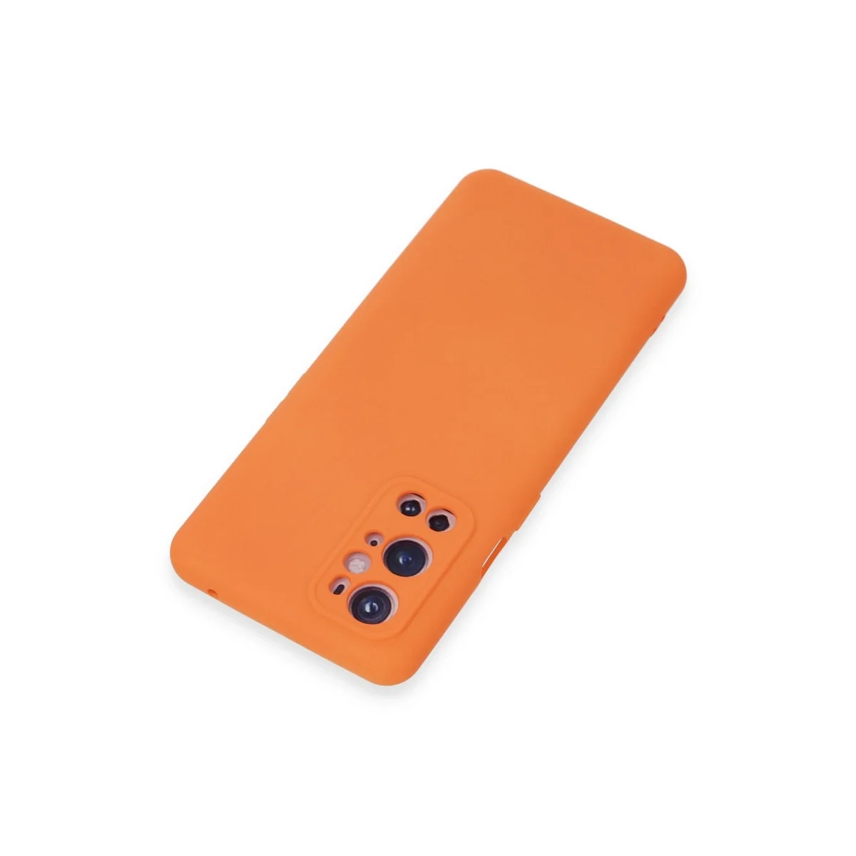 One Plus 9 Pro Kılıf Nano İçi Kadife Silikon - Turuncu görsel 3