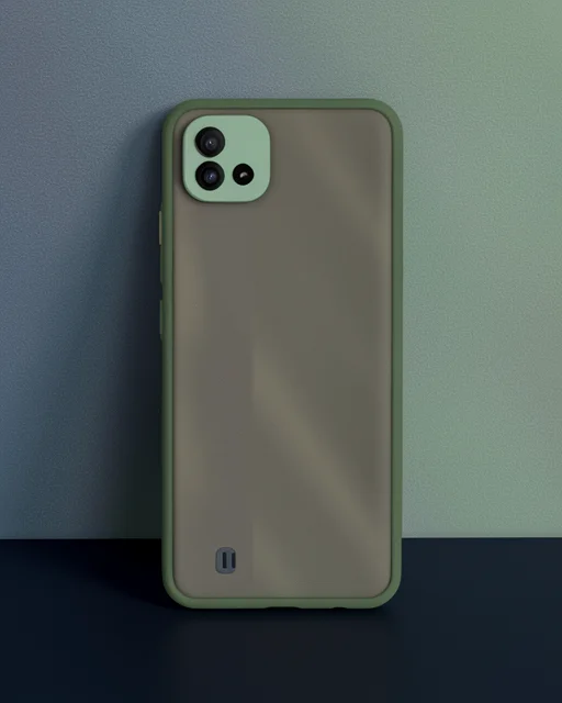 Realme C11 2021 Kılıf Montreal Silikon Kapak - Yeşil