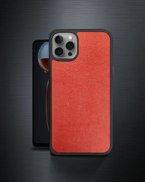 Apple İphone 15 Pro Max Kılıf Aras Deri Kapak - Kırmızı