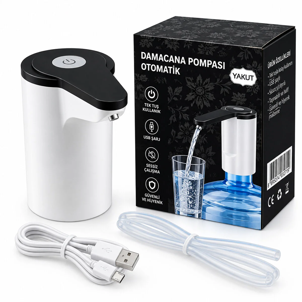 Usb Şarjlı - Otomatik Damacana Su Pompası 13782