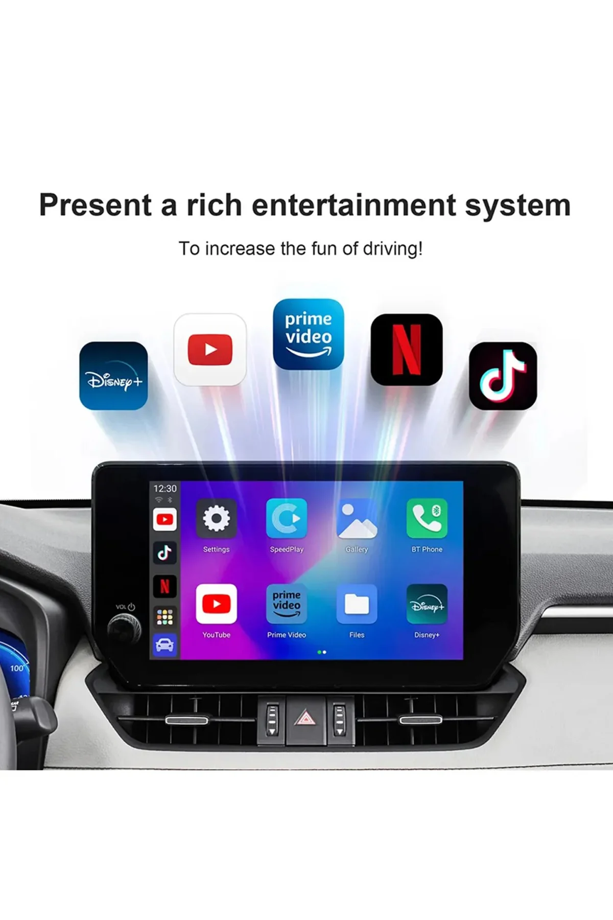 Wireless Carplay Android Araba 4 Çekirdekli Akıcı FullHd 1080P Wifi 2.4/5G 2GB/32Gb görsel 2