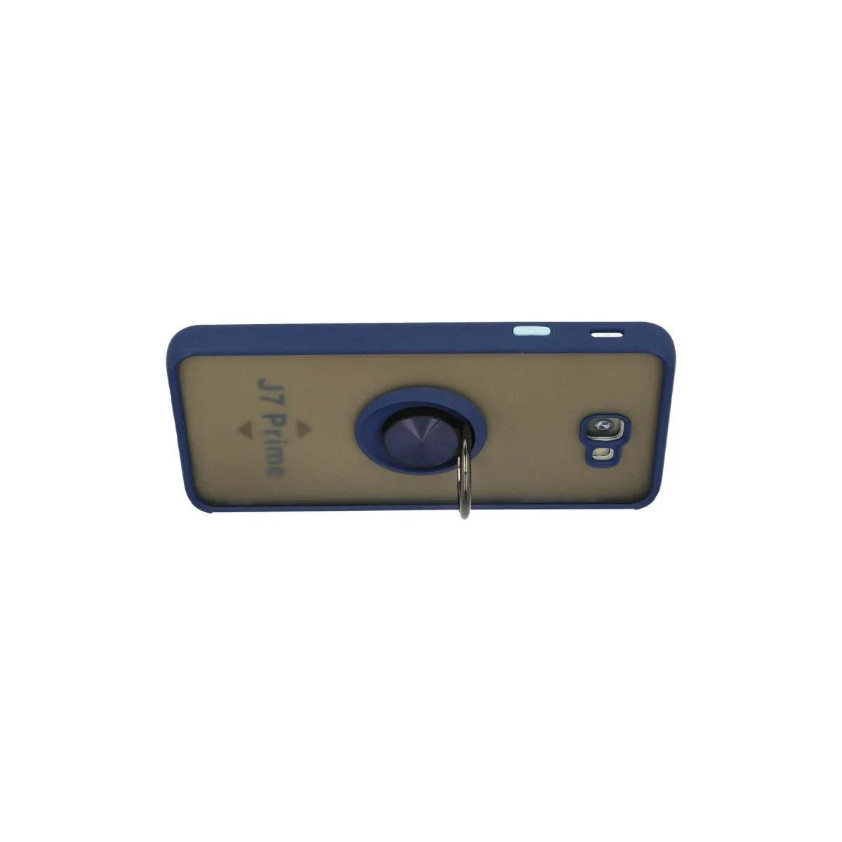 Samsung Galaxy J7 Prime Kılıf Montreal Yüzüklü Silikon Kapak - Lacivert görsel 3