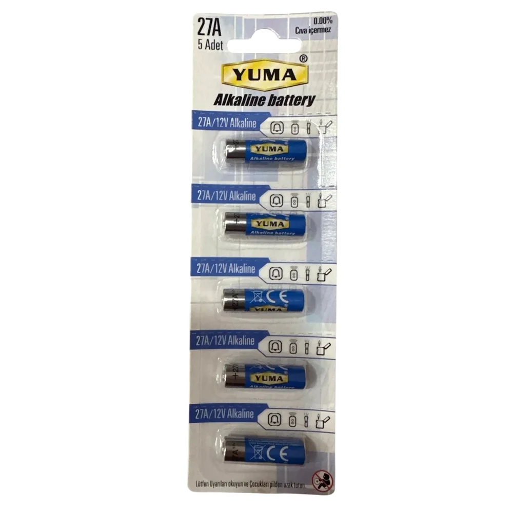 27A MN27 V27A V27GA 12 Volt Alkalin Pil 5’li Paket