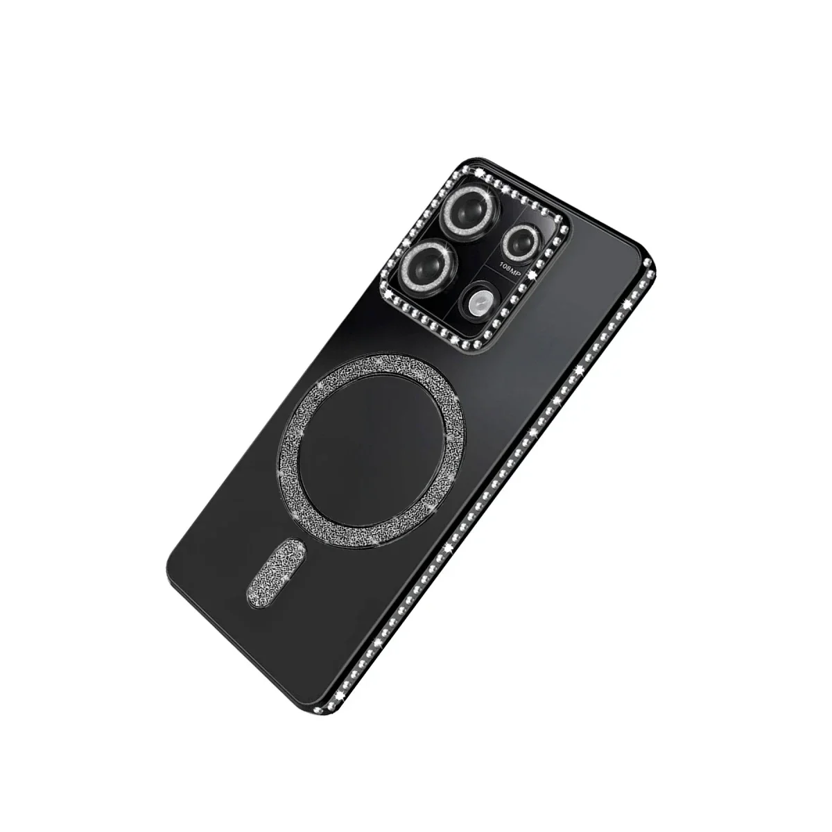 Xiaomi Redmi 13C Joke Simli Magneticsafe Kılıf - Siyah görsel 2