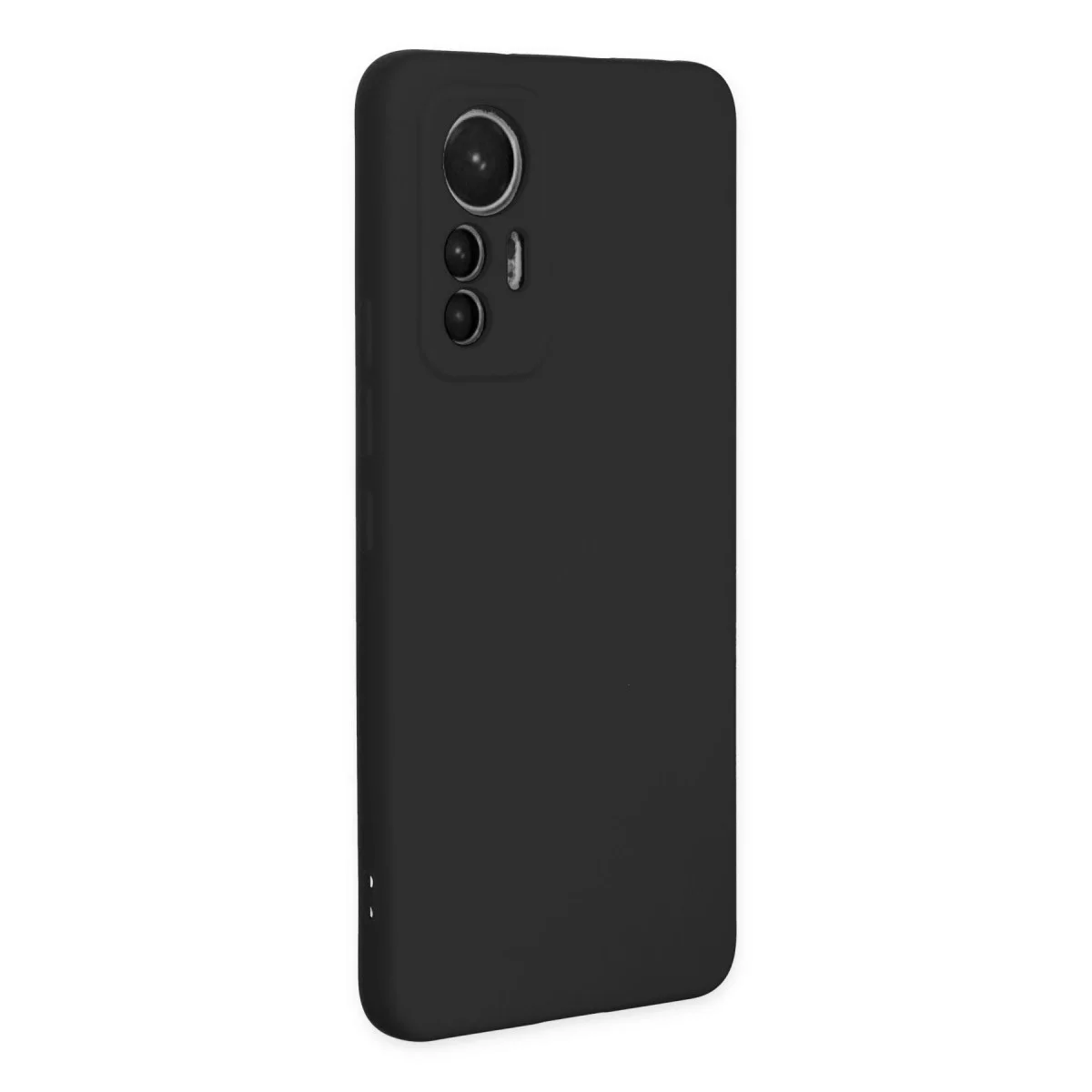 Xiaomi Mi 12 Lite Kılıf Nano İçi Kadife Silikon - Siyah görsel 2