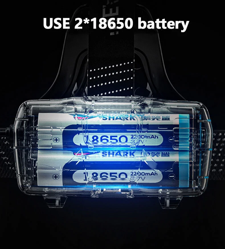 PS-8002 XHP50 LED Sensörlü Zoomlu Profesyonel Şarjlı Kafa Feneri – Yüksek Işık Gücü, Alüminyum Gövde, Micro USB görsel 8