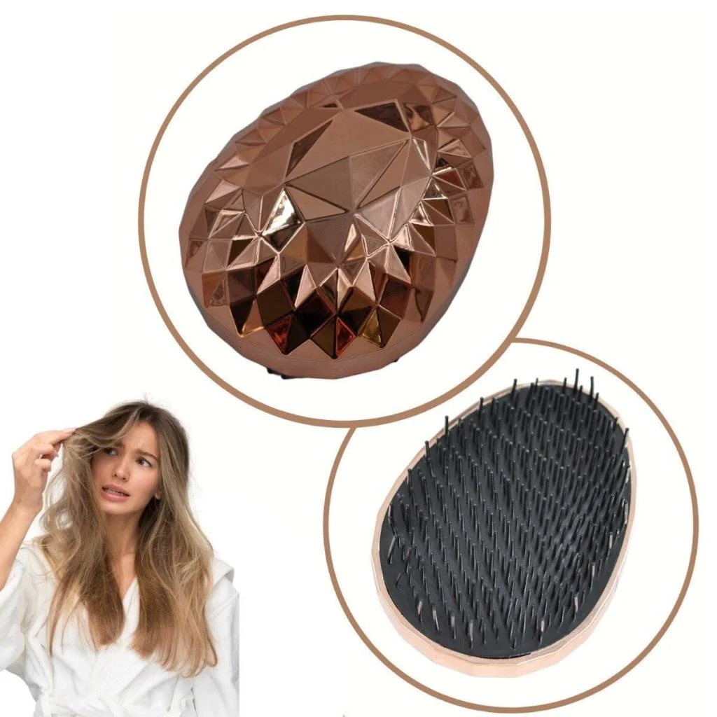 Rose Gold Saç Düzleştirici Tarak Geniş AralıklıHer Saç Tipine Uygun Fırçalı Saç Düzleştirici (adet fiyatıdır) görsel 5