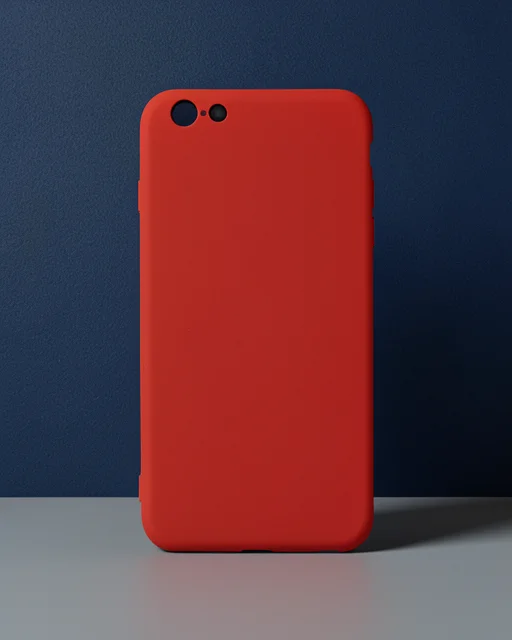 Apple İphone 6 Plus Kılıf Nano İçi Kadife Silikon - Kırmızı