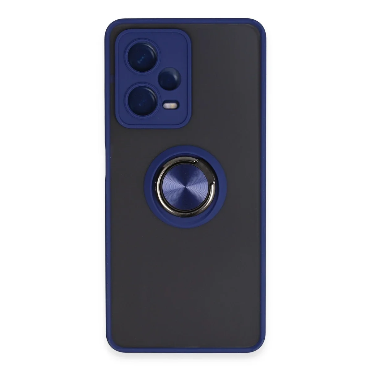 Xiaomi Redmi Note 12 5G Kılıf Montreal Yüzüklü Silikon Kapak - Lacivert