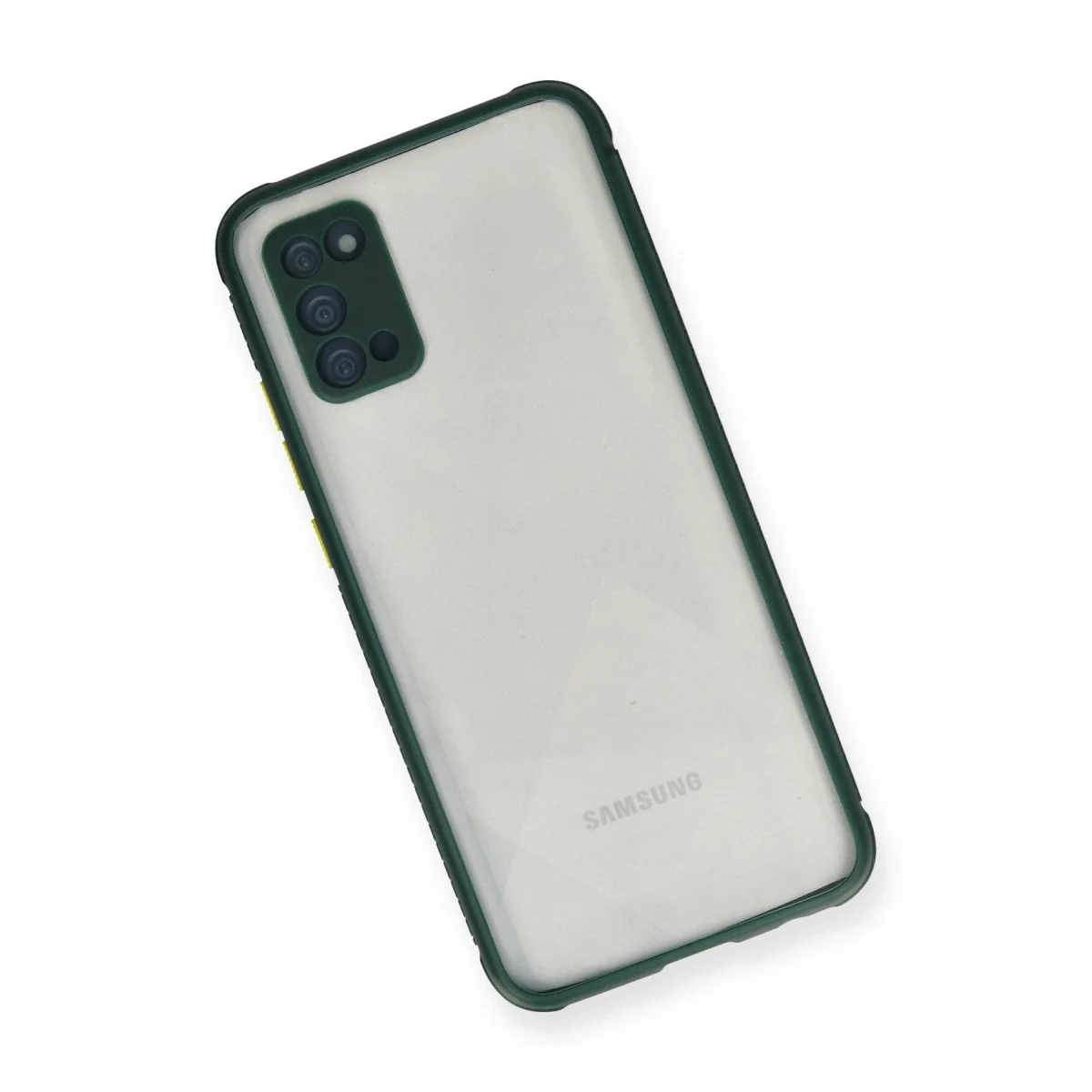 Samsung Galaxy A02s Kılıf Miami Şeffaf Silikon - Koyu Yeşil görsel 3