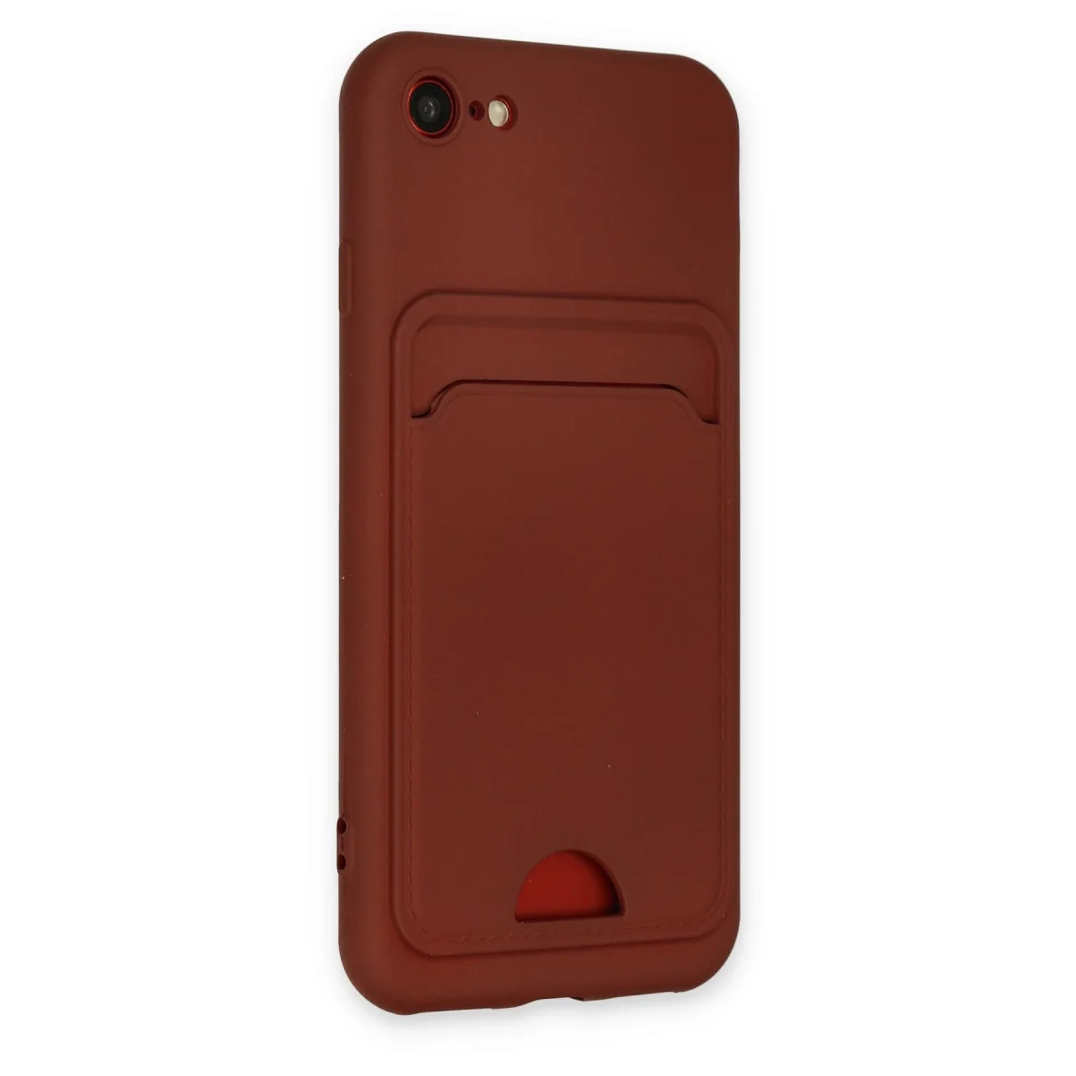 Apple İphone 7 Kılıf Kelvin Kartvizitli Silikon - Bordo görsel 2