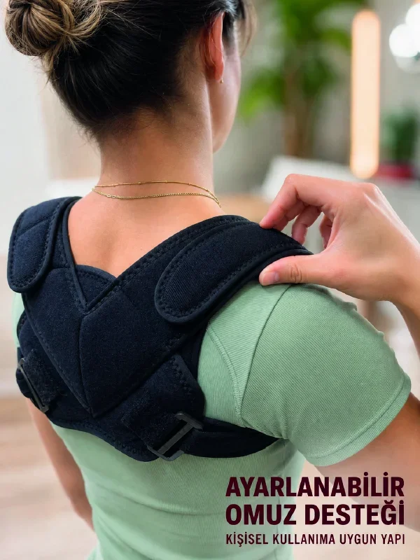 Klavikula Bandajı Köprücük Keği Destekli Dik Duruş Aparatı Ayarlanabilir Sırt Desteği