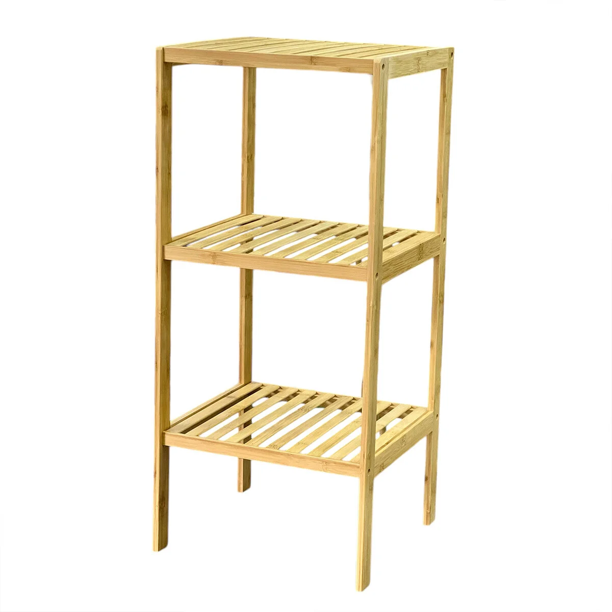 Çok Amaçlı Raf - Organizer 3 Katlı Ahşap - Bambu 36X32X80CM görsel 3