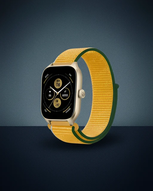 Watch 22mm Hasırlı Cırtcırtlı Kordon - Sarı