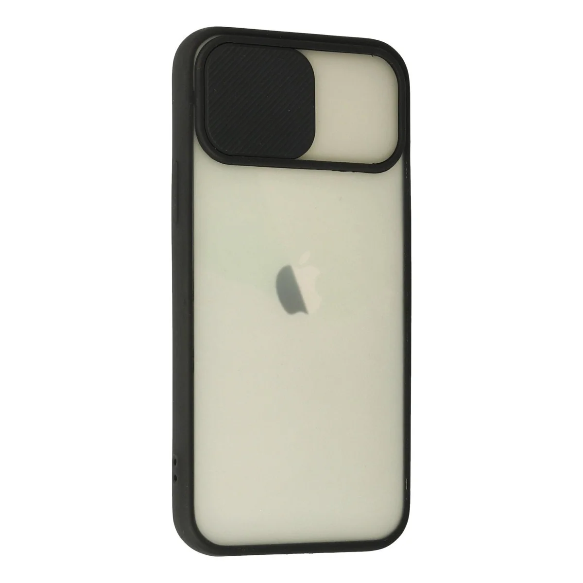 Apple İphone 12 Kılıf Palm Buzlu Kamera Sürgülü Silikon - Siyah görsel 2