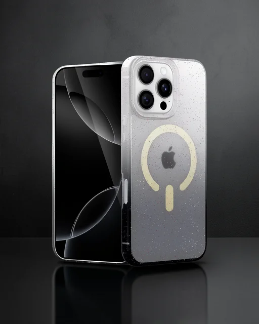 Apple İphone 16 Pro Pummel Shiny Magsafe Kapak - Siyah