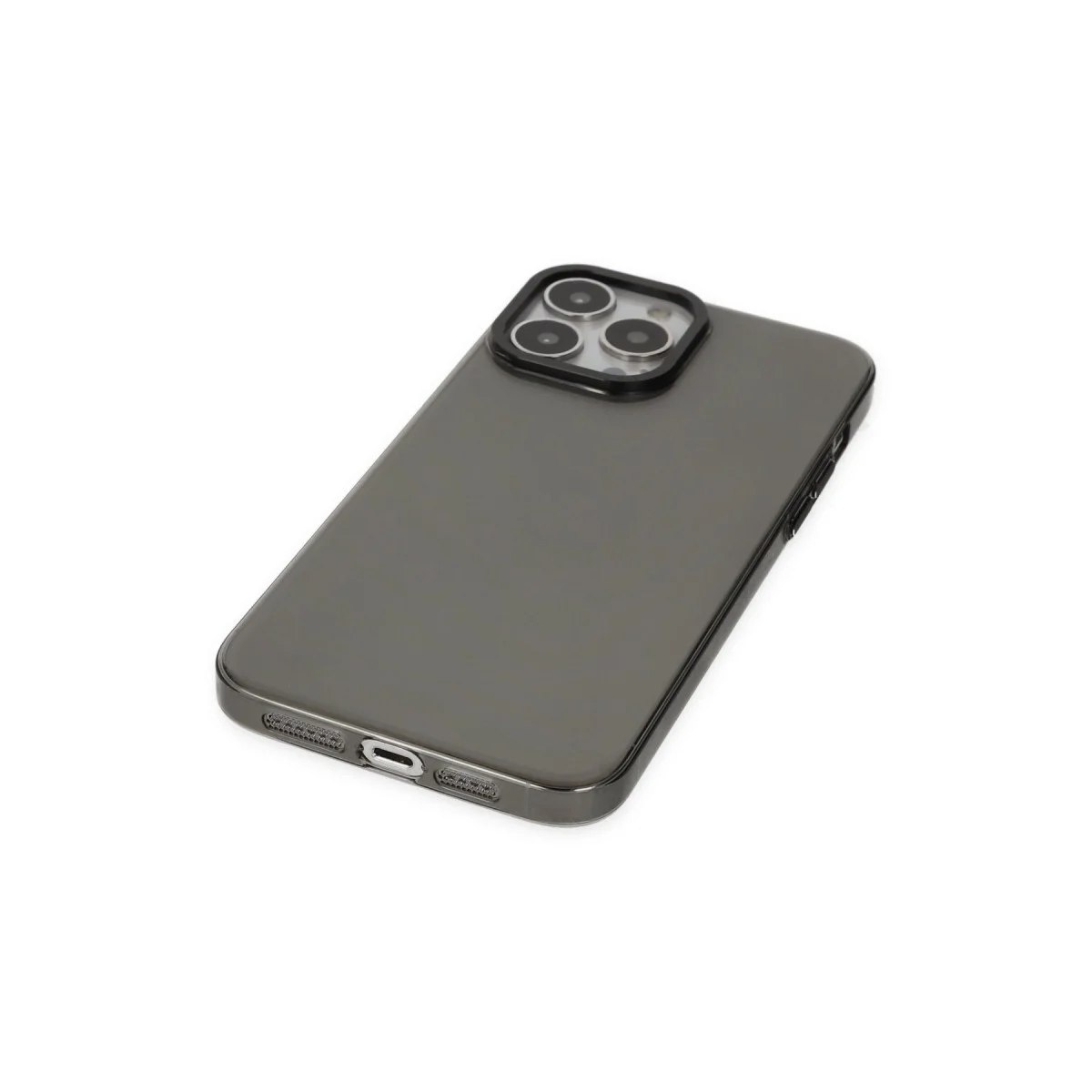 Apple İphone 13 Pro Max Kılıf Anka Pc Sert Metal Kapak - Siyah görsel 4