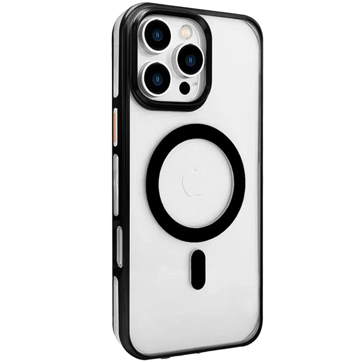 Joko Apple iPhone 16 Pro Max Gleam PC Sert Magsafe Kılıf - Şeffaf-Siyah