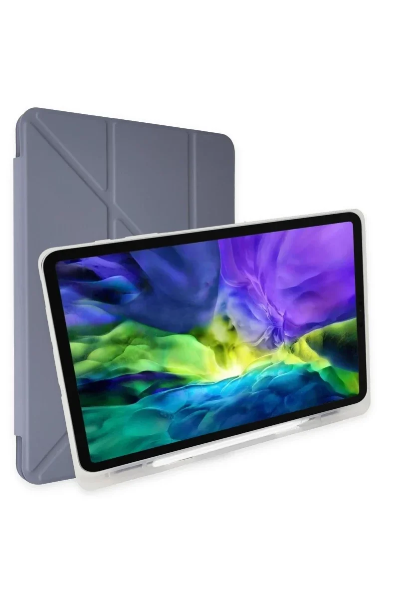 Samsung Galaxy T870 Tab S7 11 Kılıf Kalemlikli Mars Tablet Kılıfı - Lavender