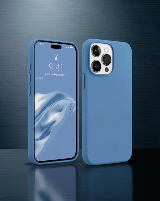 Apple İphone 15 Pro Kılıf First Silikon - Mavi