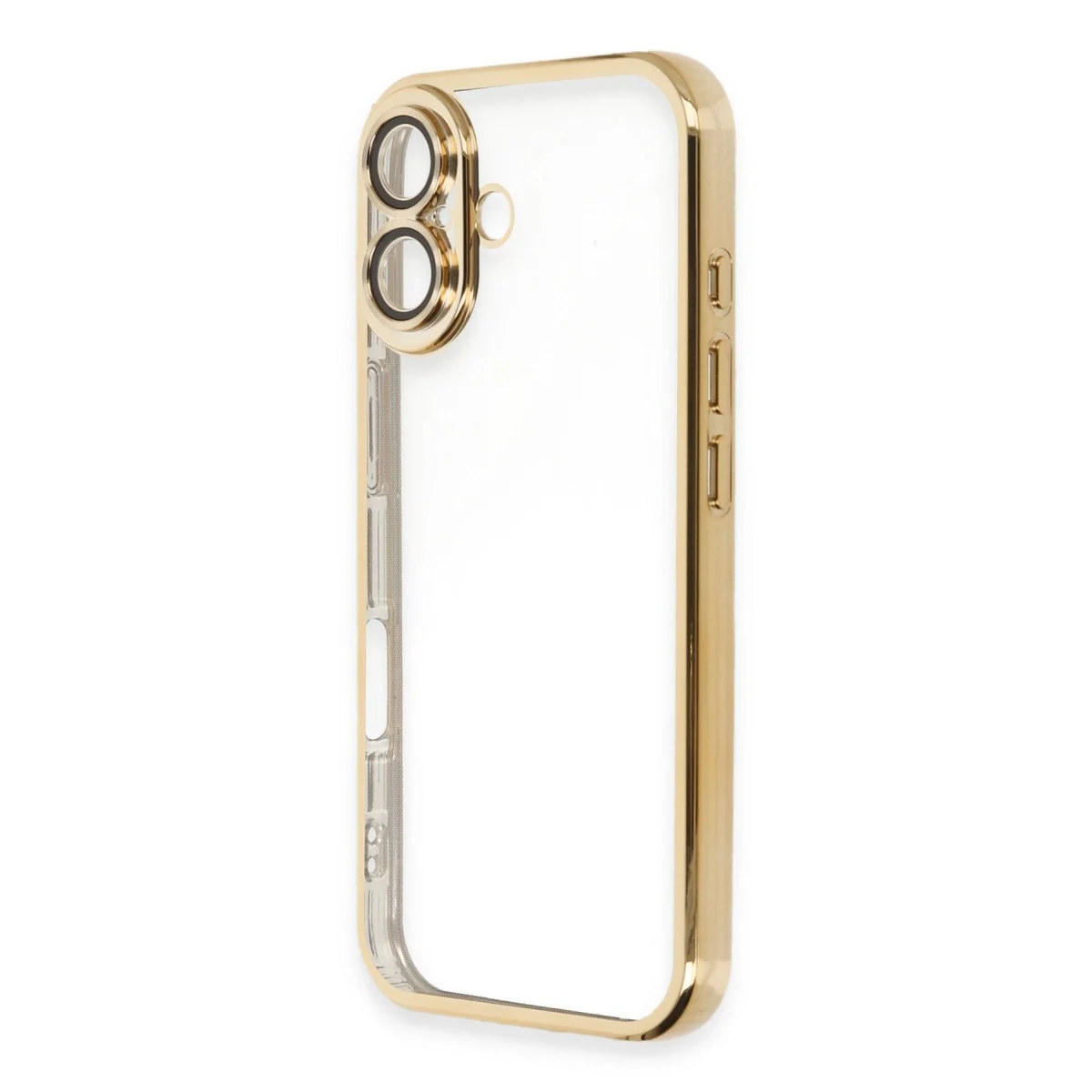 Apple İphone 16 Plus Kılıf Razer Lensli Silikon - Gold görsel 2