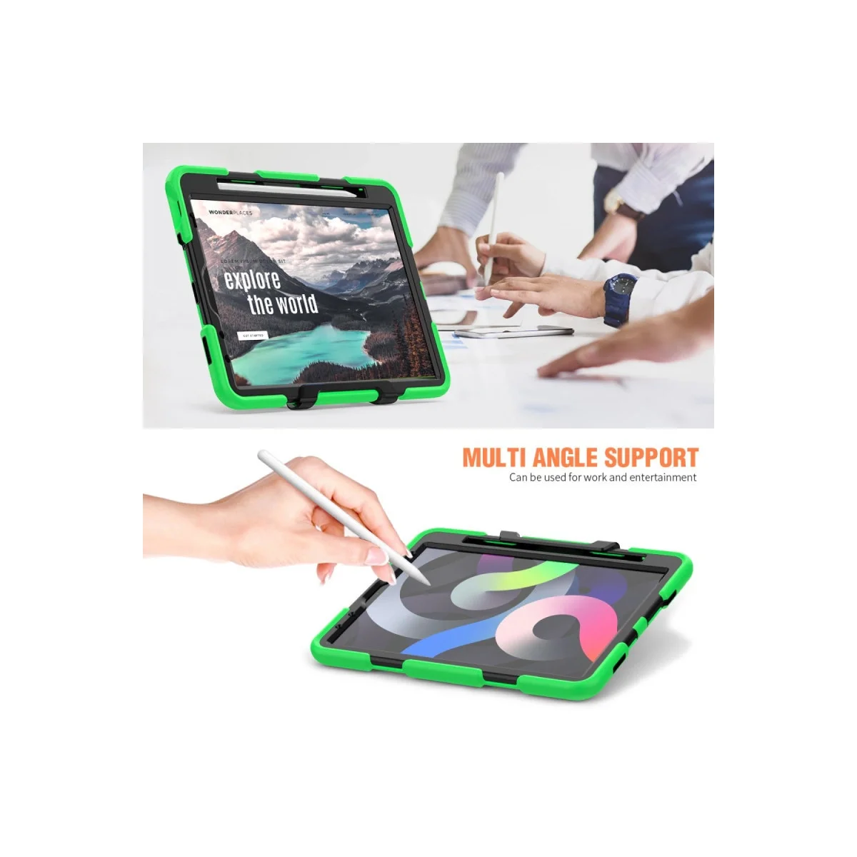 Apple İpad Pro 11 (2020) Kılıf Griffin Tablet Kapak - Yeşil görsel 6