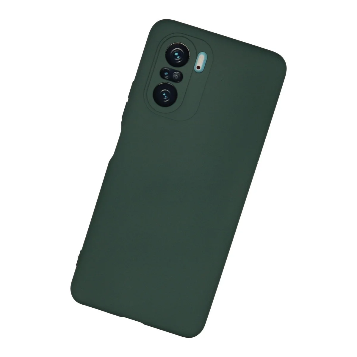 Xiaomi Poco F3 Kılıf Nano İçi Kadife Silikon - Koyu Yeşil görsel 3