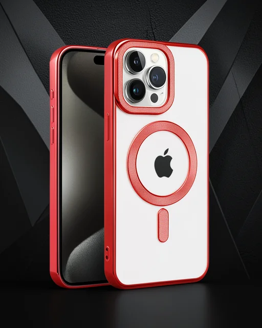 Apple İphone 14 Pro Max Kılıf Kronos Magsafe Kapak - Kırmızı
