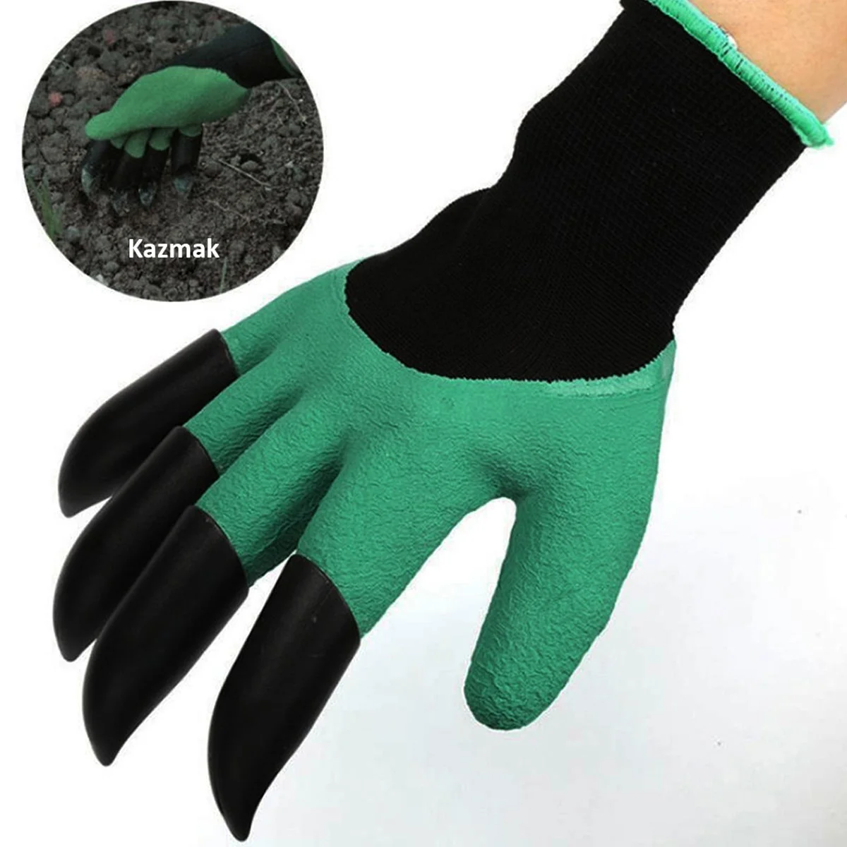 Toprak Kazma Ekme Çapalama İçin Korumalı Bahçe Bahçivan Eldiveni görsel 3