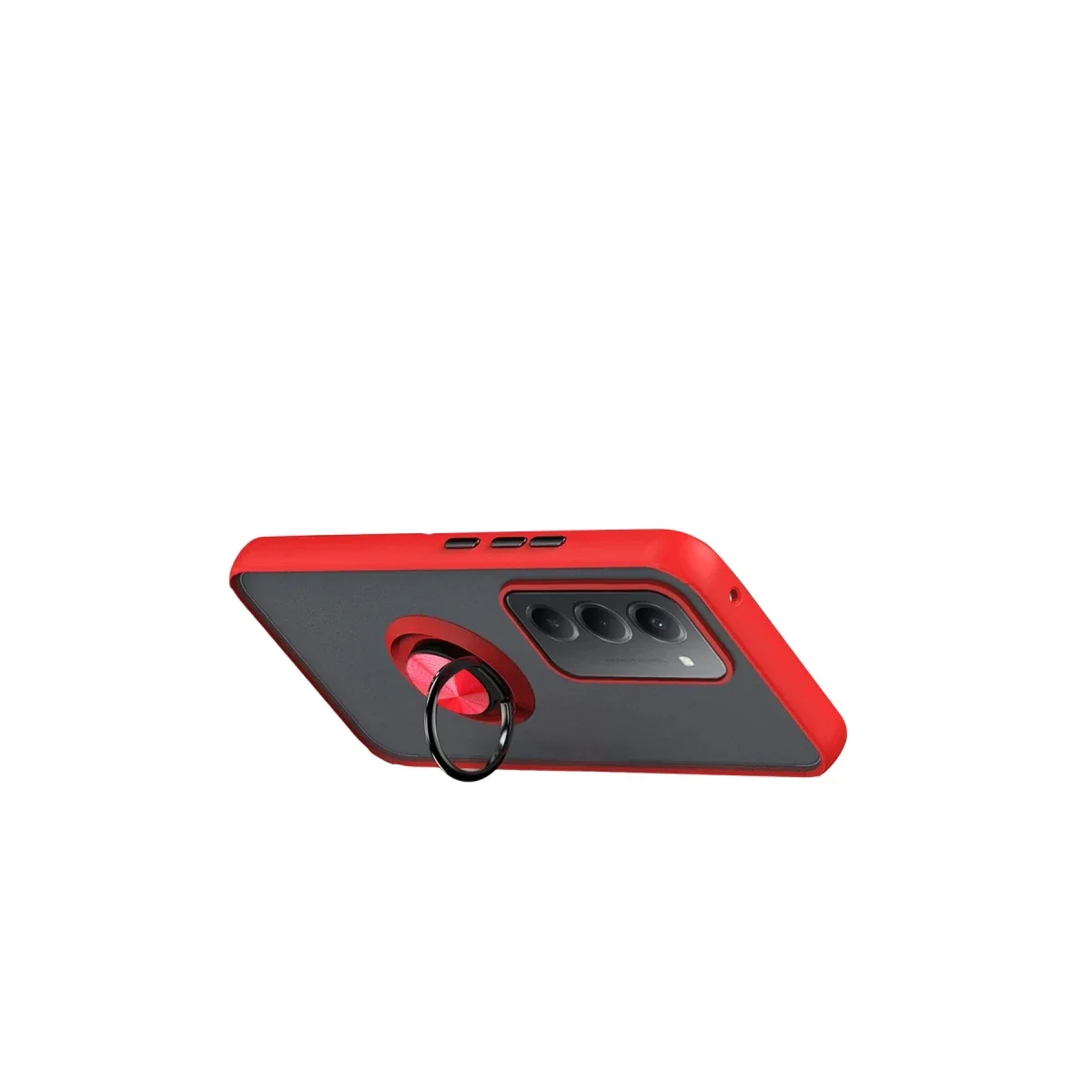 Xiaomi Redmi 15 4G Montreal Yüzüklü Silikon Kapak - Kırmızı görsel 3