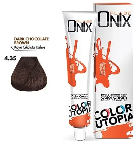 Tüp Saç Boyası 60 ml Profesyonel Krem Boya - 4/35 Koyu Çikolata Kahve