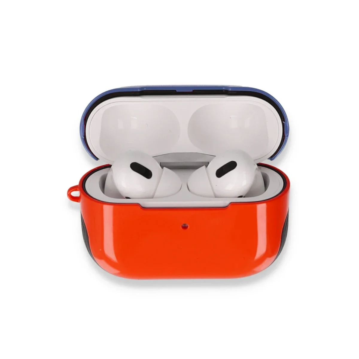 Apple Airpods Pro (1.nesil) 3in1 Kılıf - Kırmızı-Lacivert