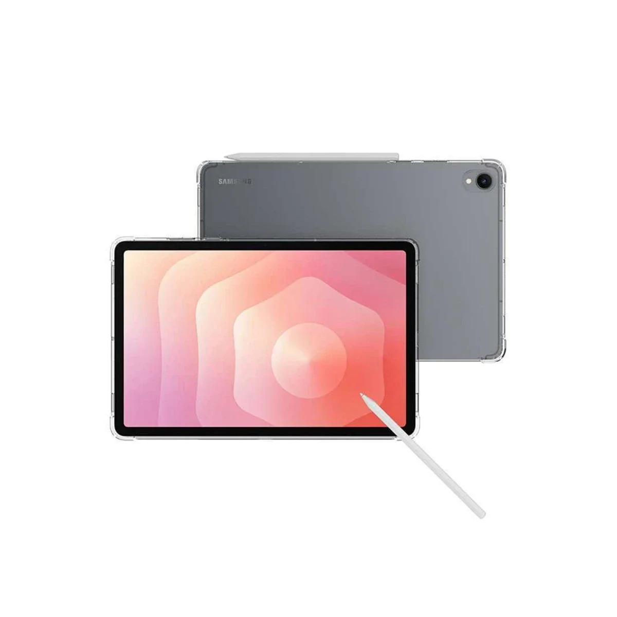 Samsung Galaxy Tab S11 Kılıf Anti Shock Tablet Silikon - Şeffaf görsel 3