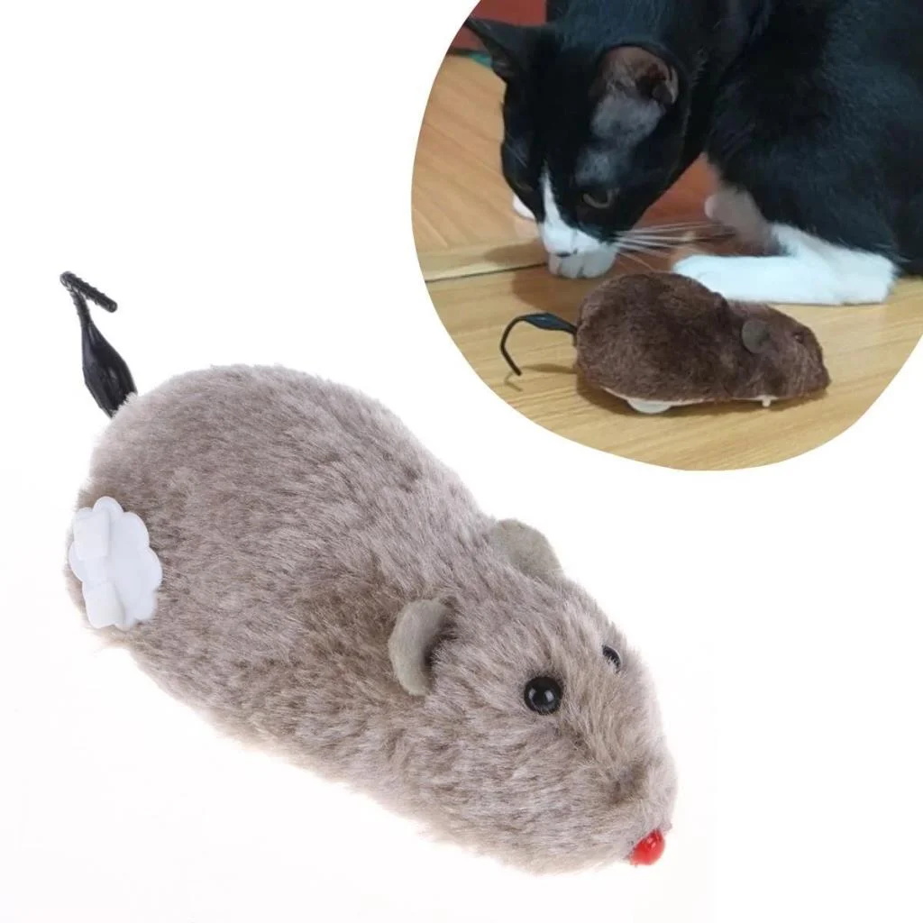 Kurmalı Kedi Eğitim Oyuncağı Tüylü Peluş Fare Yakalama İnteraktif Sevimli Eğlenceli Oyuncak (adet fiyatıdır) görsel 5