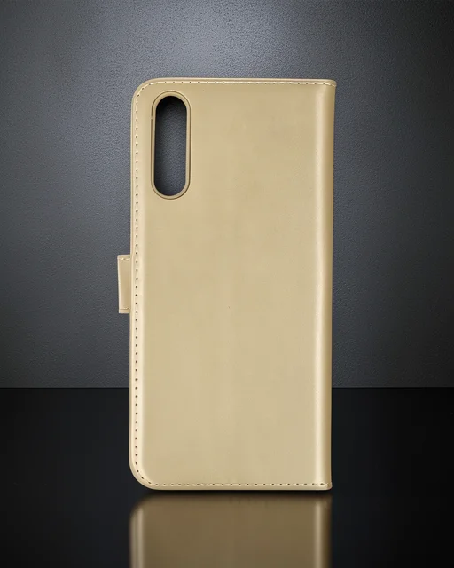 Huawei P Smart S Kılıf Trend S Plus Kapaklı Kılıf - Gold
