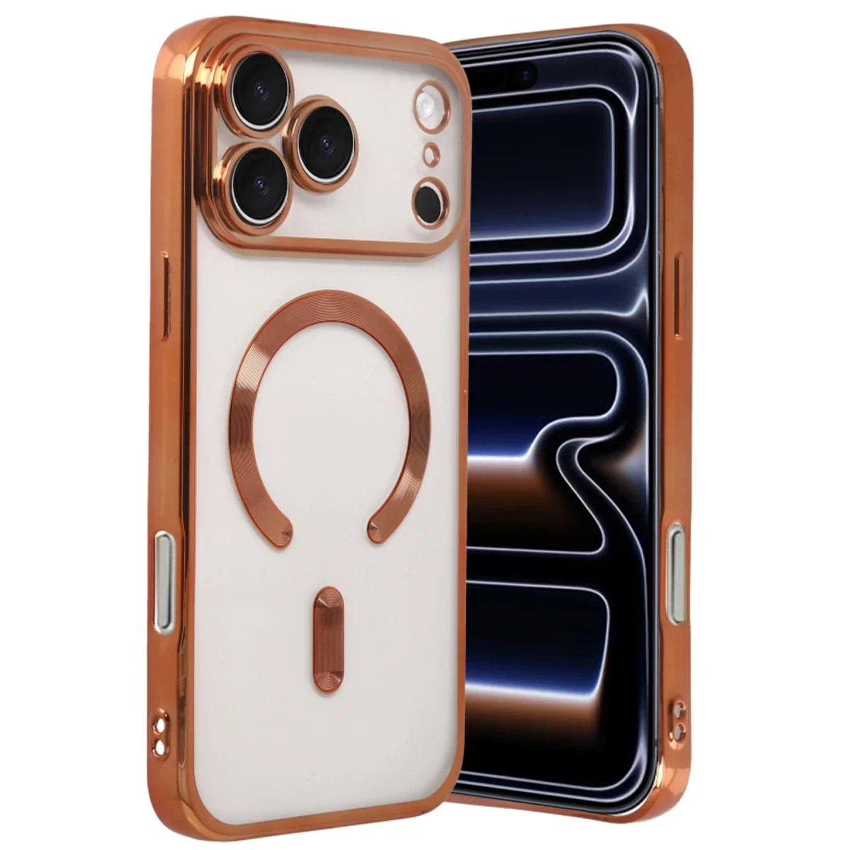 Apple iPhone 17 Pro Max Kross Magneticsafe Kapak - Turuncu