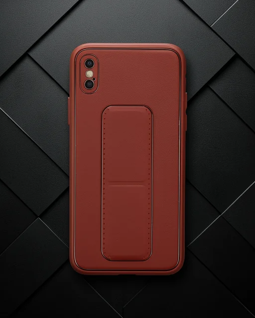 Apple İphone Xs Max Kılıf Coco Deri Standlı Kapak - Fuşya