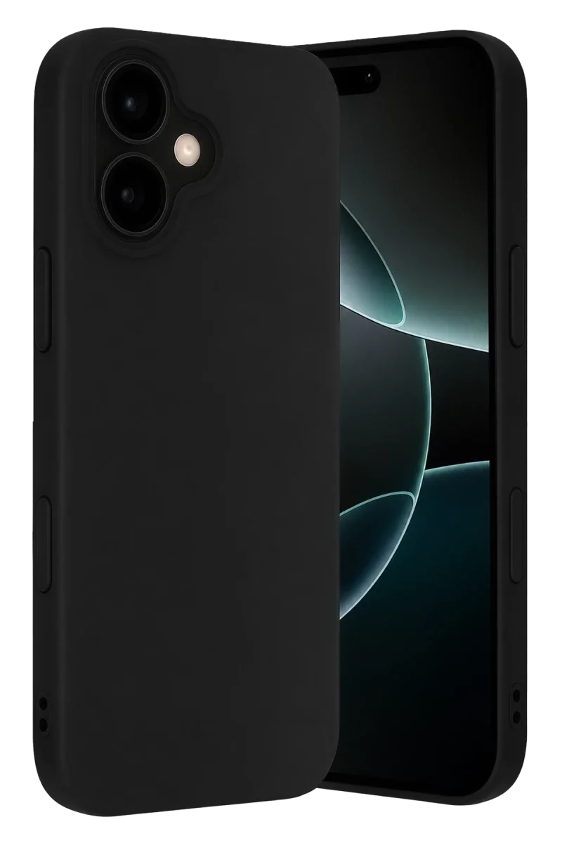 Apple iPhone 17 Nano içi Kadife Silikon - Siyah
