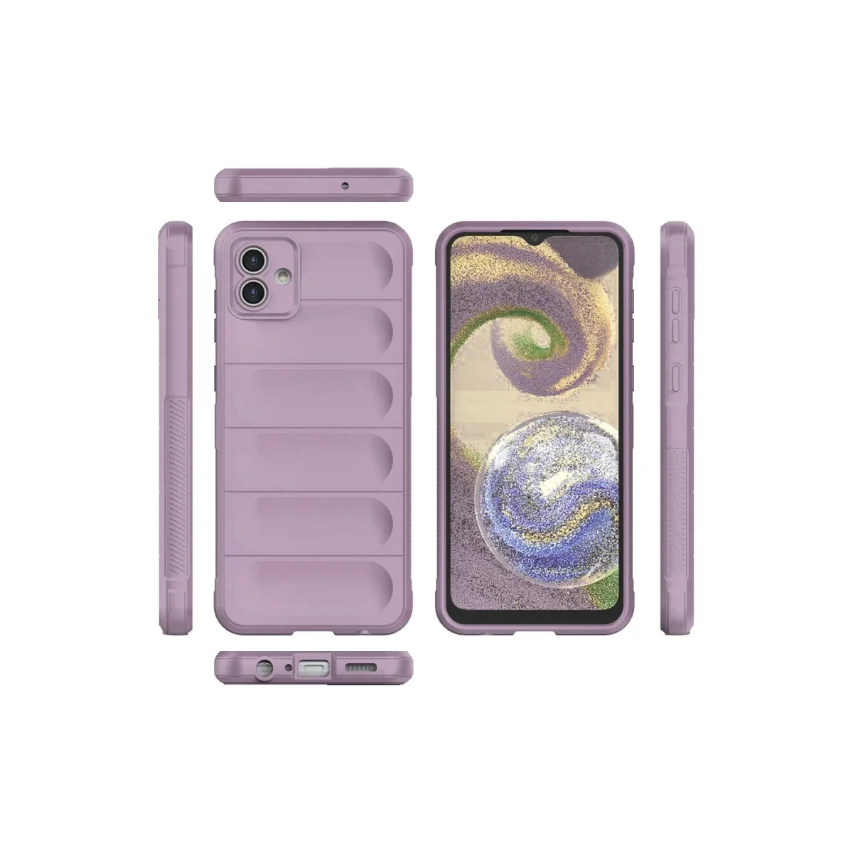 Samsung Galaxy A04E Kılıf Optimum Silikon - Mor görsel 3
