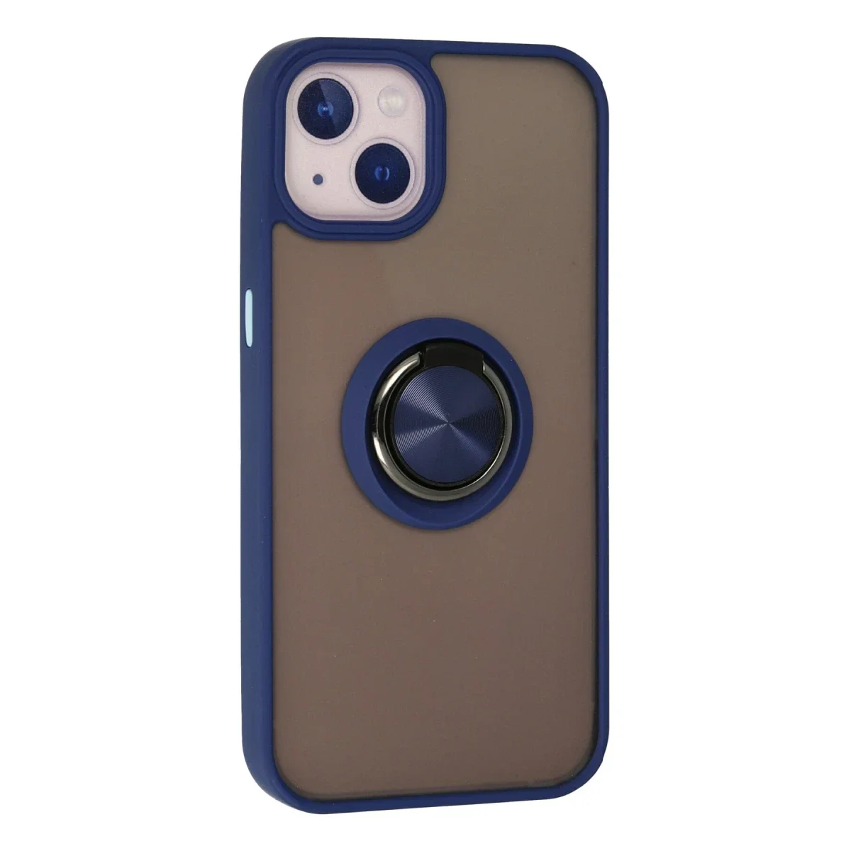 Apple iPhone 15 Kılıf Montreal Yüzüklü Silikon Kapak - Lacivert görsel 3