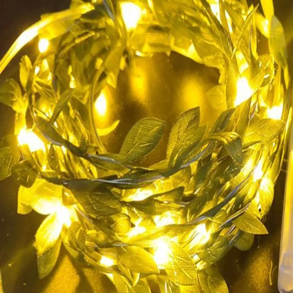 ieg™ Yapraklı Dekorlu3 Metre Peri Led Pilli Işık Yılbaşı Aydınlatma görsel 6