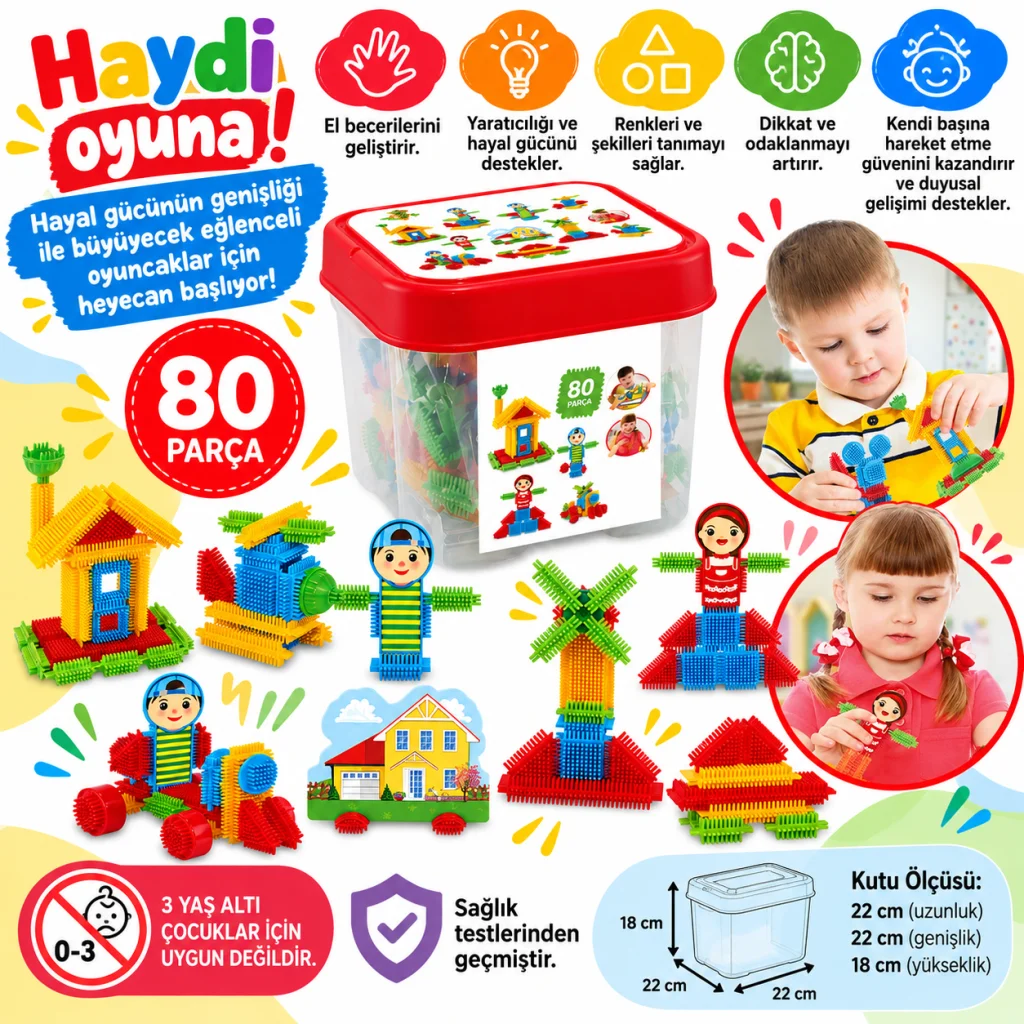03316 Kaktüs Blokları 80 Parça