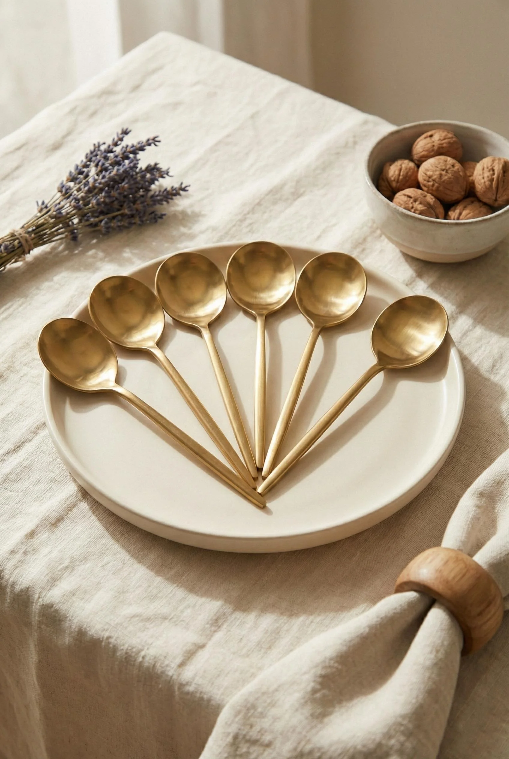 6'lı Lüks Gold Paslanmaz Çelik Yemek Kaşığı Seti (21 cm) görsel 5