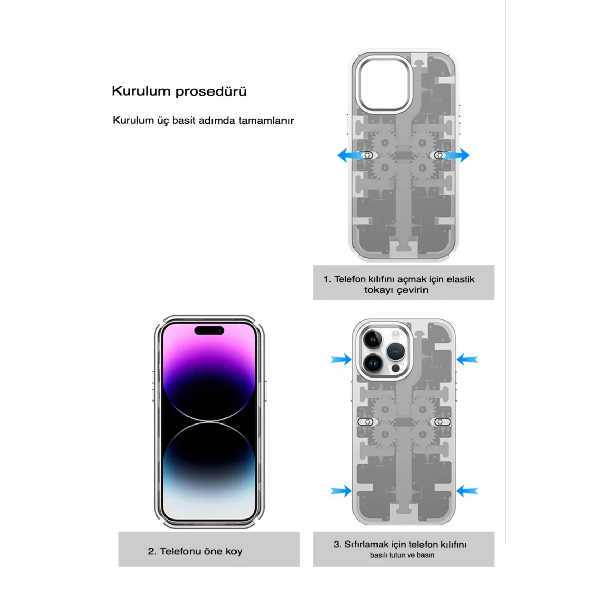Apple iPhone 14 Pro Max Kılıf Mekanik Bumper Kapak - Yeşil görsel 4