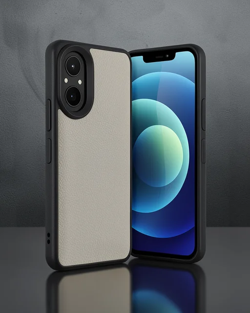 Realme 12 Lite Kılıf Aras Deri Kapak - Pudra