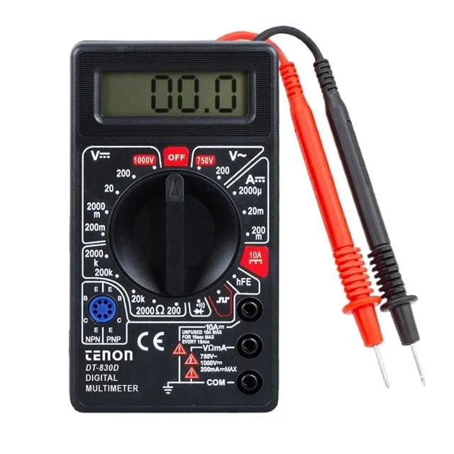 Tenon DT-830D Siyah DC/AC Voltaj Akım Ölçer Dijital Multimetre Ölçü Aleti görsel 4